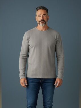 Van Heusen Men’s Long Sleeve Grey Sweater